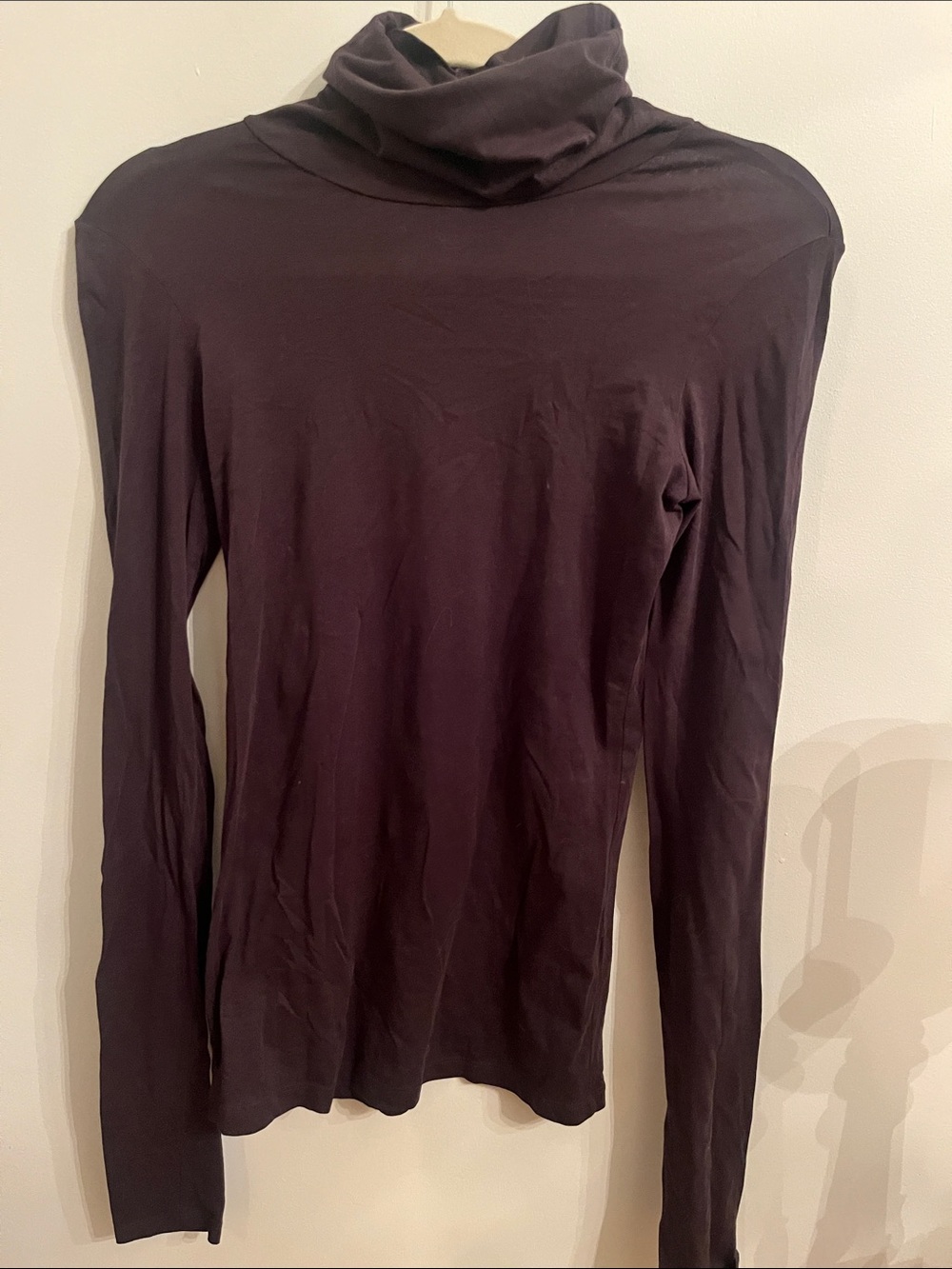 Theory Women's Long-Sleeve Turtleneck Top - Dark Brown